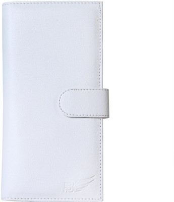Flyboy Men & Women Casual, Evening/Party, Travel, Trendy White Genuine Leather Document Holder(14 Card Slots)