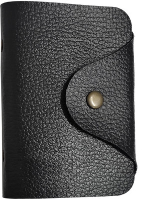 zaphod Men Casual, Evening/Party, Formal, Travel, Trendy Black Artificial Leather Card Holder(11 Card Slots)
