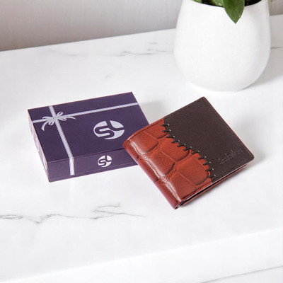 Sreeleathers Men Casual, Formal, Evening/Party Brown Genuine Leather Wallet(7 Card Slots)