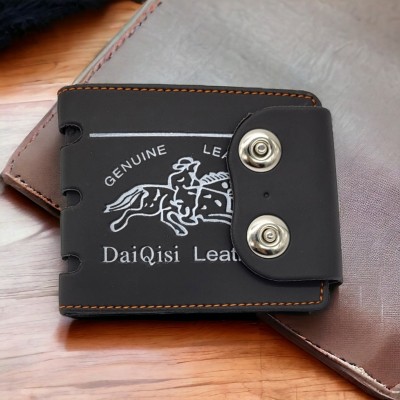 dk wallet Men Casual Black Artificial Leather Wallet(4 Card Slots)