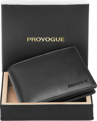 PROVOGUE Men Casual, Evening/Party, Formal, Travel Black Genuine Leather Wallet(8 Card Slots)