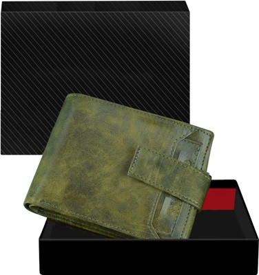 PARTH ENTERPRISE Men Casual, Evening/Party, Formal Green Artificial Leather Wallet(7 Card Slots)