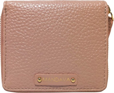 MANDAVA Women Casual, Evening/Party, Formal, Travel, Trendy Pink Artificial Leather Wallet(10 Card Slots)