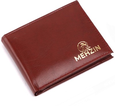 MEHZIN Men Formal Tan Artificial Leather Wallet(5 Card Slots)