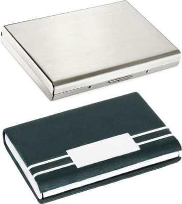 OFIXO 6 Card Holder(Set of 2, Silver)