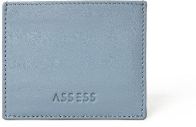 ASSESS Men Casual, Formal Blue Genuine Leather Card Holder(3 Card Slots)