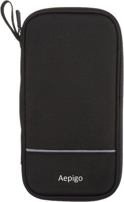 Aepigo Men & Women Casual Black Fabric Card Holder(12 Card Slots)