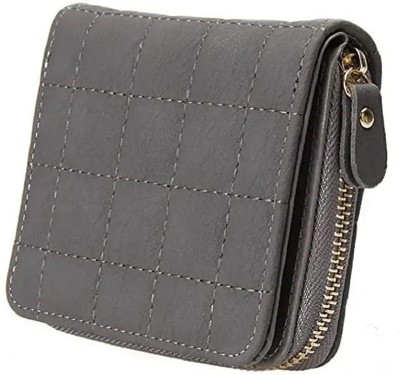 TREXEE Girls Casual, Ethnic, Evening/Party, Formal, Formal, Travel, Trendy Grey Artificial Leather Wallet(6 Card Slots)