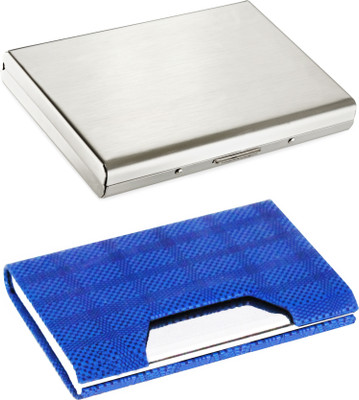 OFIXO 6 Card Holder(Set of 2, Silver)