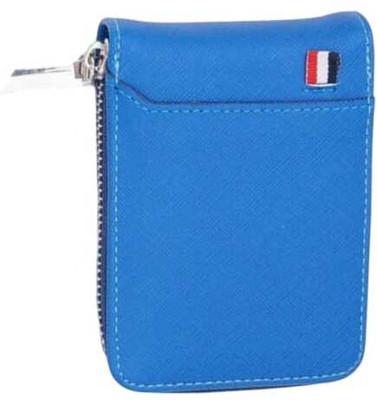 IX IXORA Men & Women Evening/Party Blue Artificial Leather Card Holder(9 Card Slots)