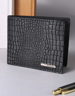 Allen Solly Men Black Genuine Leather Wallet(8 Card Slots)
