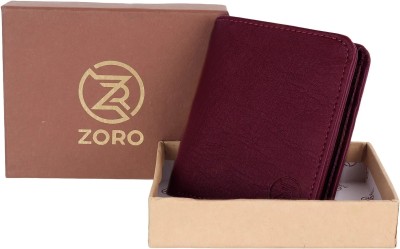 ZORO Men Casual, Formal, Evening/Party, Travel, Trendy, Ethnic Brown Genuine Leather Wallet(14 Card Slots)