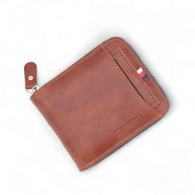 MENSCH Men Casual, Formal, Travel, Trendy Tan Artificial Leather Wallet(9 Card Slots)