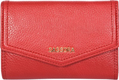 Sassora Women Casual, Travel, Formal Red Genuine Leather Wallet(17 Card Slots)