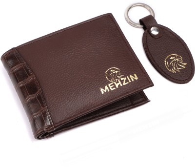 MEHZIN Men Formal Brown Artificial Leather Wallet(5 Card Slots)