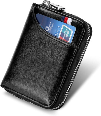 watchstar Men & Women Casual, Formal Black Genuine Leather Card Holder(11 Card Slots)
