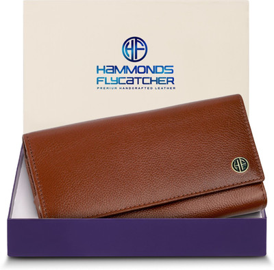 Hammonds Flycatcher Women Formal, Casual, Evening/Party Tan Genuine Leather Wallet(9 Card Slots)