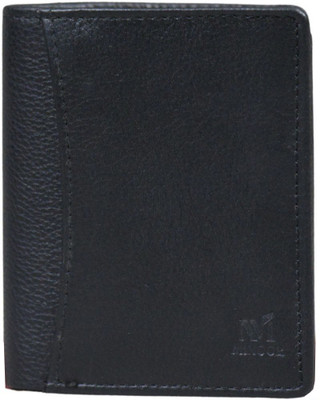 Minoor Men Casual, Ethnic, Evening/Party, Formal, Trendy Black Genuine Leather Wallet(6 Card Slots)