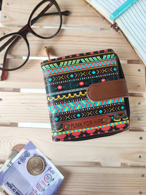 FUNK FOR HIRE Women Casual Multicolor Artificial Leather Wallet(10 Card Slots)