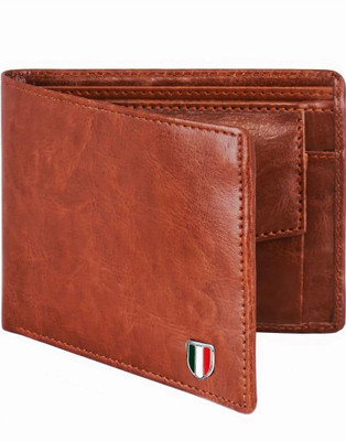 ELISH HUB Men Casual Tan Artificial Leather Wallet(3 Card Slots)