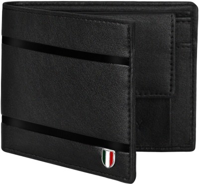 TAQWA Men Casual Black Artificial Leather, Genuine Leather Wallet(5 Card Slots)