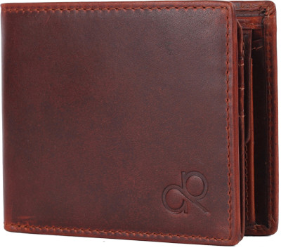 DA RARE Men Casual Tan Genuine Leather Wallet(6 Card Slots)