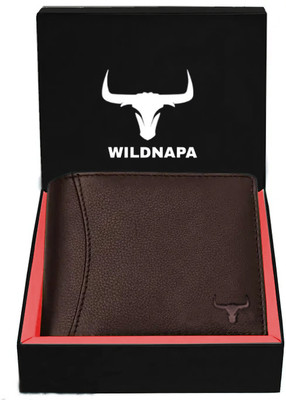 WILD NAPA Men Brown Genuine Leather Wallet(8 Card Slots)