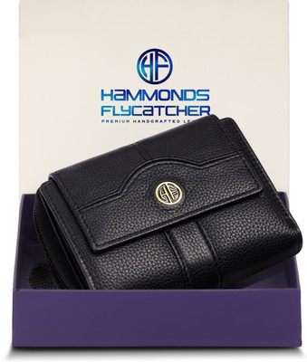 Hammonds Flycatcher Women Formal, Casual, Evening/Party Black Genuine Leather Wallet(17 Card Slots)