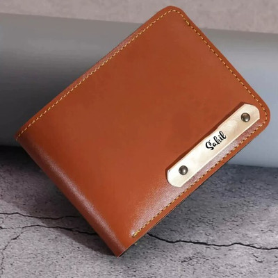 SY Gifts Boys Tan Artificial Leather Wallet(3 Card Slots)