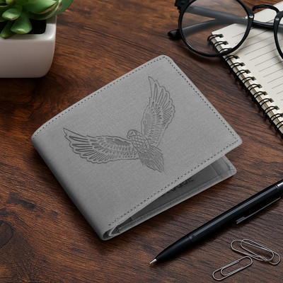 PROVOGUE Men Casual, Ethnic, Formal, Travel, Trendy Grey Artificial Leather Wallet(5 Card Slots)