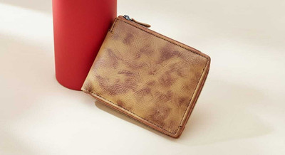 kymmo Men & Women Casual, Trendy, Evening/Party, Formal, Travel, Ethnic Tan Artificial Leather Card Holder(5 Card Slots)