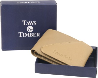 Taws & Timber Men Formal Beige Artificial Leather Wallet(4 Card Slots)