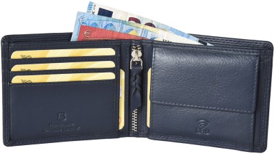 burraq Men Blue Genuine Leather Wallet(5 Card Slots)