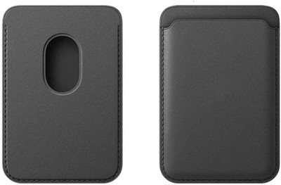 BITWEAVE Men & Women Casual Black Genuine Leather Card Holder(1 Card Slot)