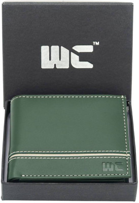 WOCO Men Formal, Casual Green Genuine Leather Wallet(6 Card Slots)