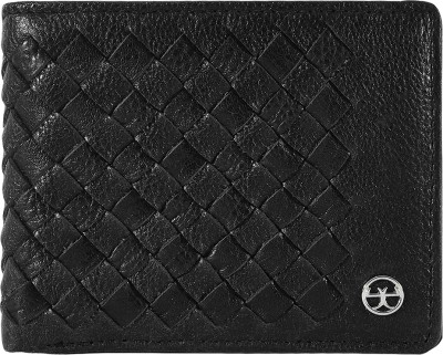 eske Men Formal Black Genuine Leather Wallet(3 Card Slots)