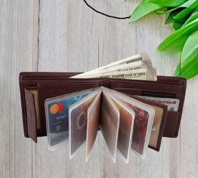Classic World Men Evening/Party Brown Artificial Leather Wallet(11 Card Slots)