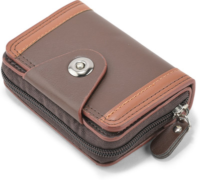 BE DIVINE Men & Women Casual Brown Artificial Leather Card Holder(15 Card Slots)