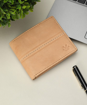 WROGN Men Formal Tan Genuine Leather Wallet(8 Card Slots)