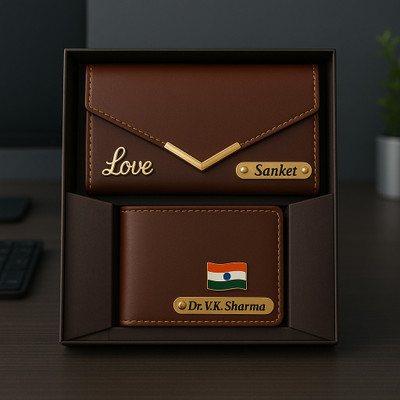 KERETO Men & Women Evening/Party, Trendy, Casual Brown, Black, Tan Artificial Leather, Canvas Wallet(12 Card Slots)