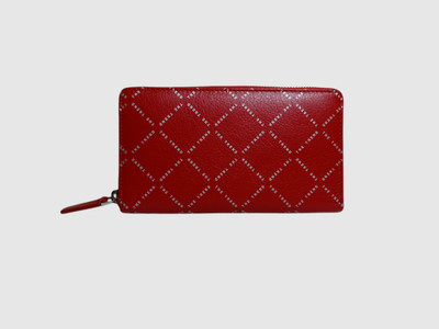 Shononi Women Casual Red Genuine Leather Wallet(12 Card Slots)
