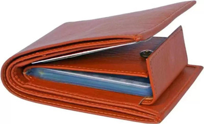 METRONAUT Men Casual Tan Artificial Leather Wallet(9 Card Slots)