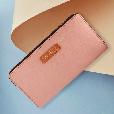 Spyrse Women Casual Pink Artificial Leather Wallet(12 Card Slots)