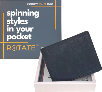 ROTATE Men Casual, Formal, Evening/Party Black Artificial Leather Wallet(3 Card Slots)