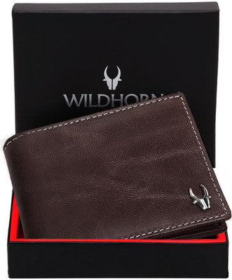WILDHORN Men Casual Brown Genuine Leather Wallet(6 Card Slots)