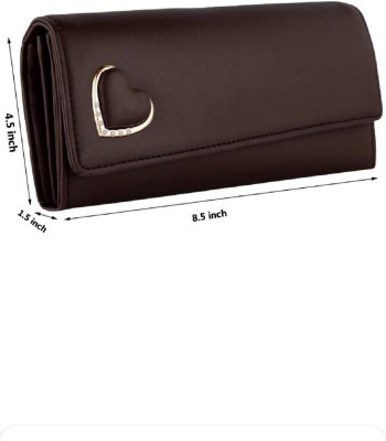 NMS Women Casual Brown Artificial Leather Wallet(6 Card Slots)