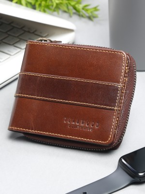 Teakwood Leathers Men Casual Brown Genuine Leather Wallet(2 Card Slots)