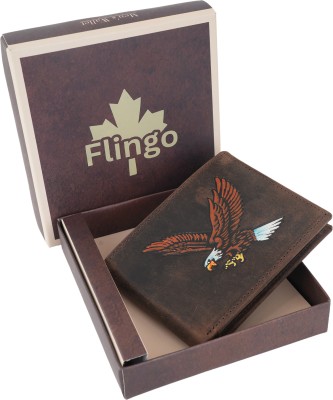 Flingo Men Casual, Formal Brown Genuine Leather Wallet(3 Card Slots)