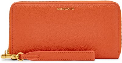 Miraggio Women Orange Artificial Leather Wallet(4 Card Slots)