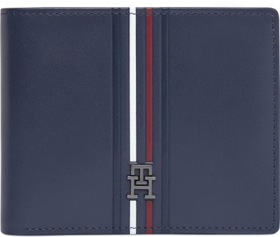 TOMMY HILFIGER Men Casual Blue Genuine Leather Wallet(4 Card Slots)